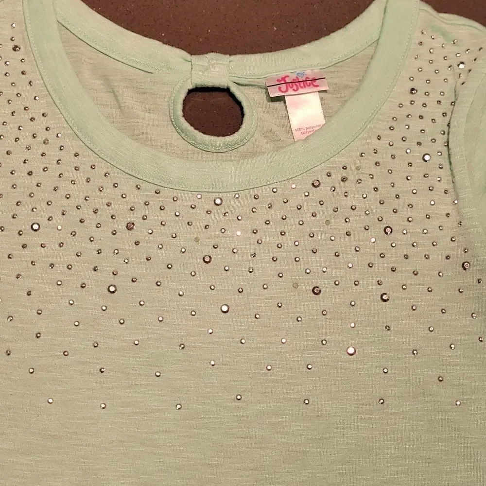 Justice sz 10 bedazzled tunic long sleeved
